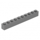 LEGO kocka 1x10, sötétszürke (6111)